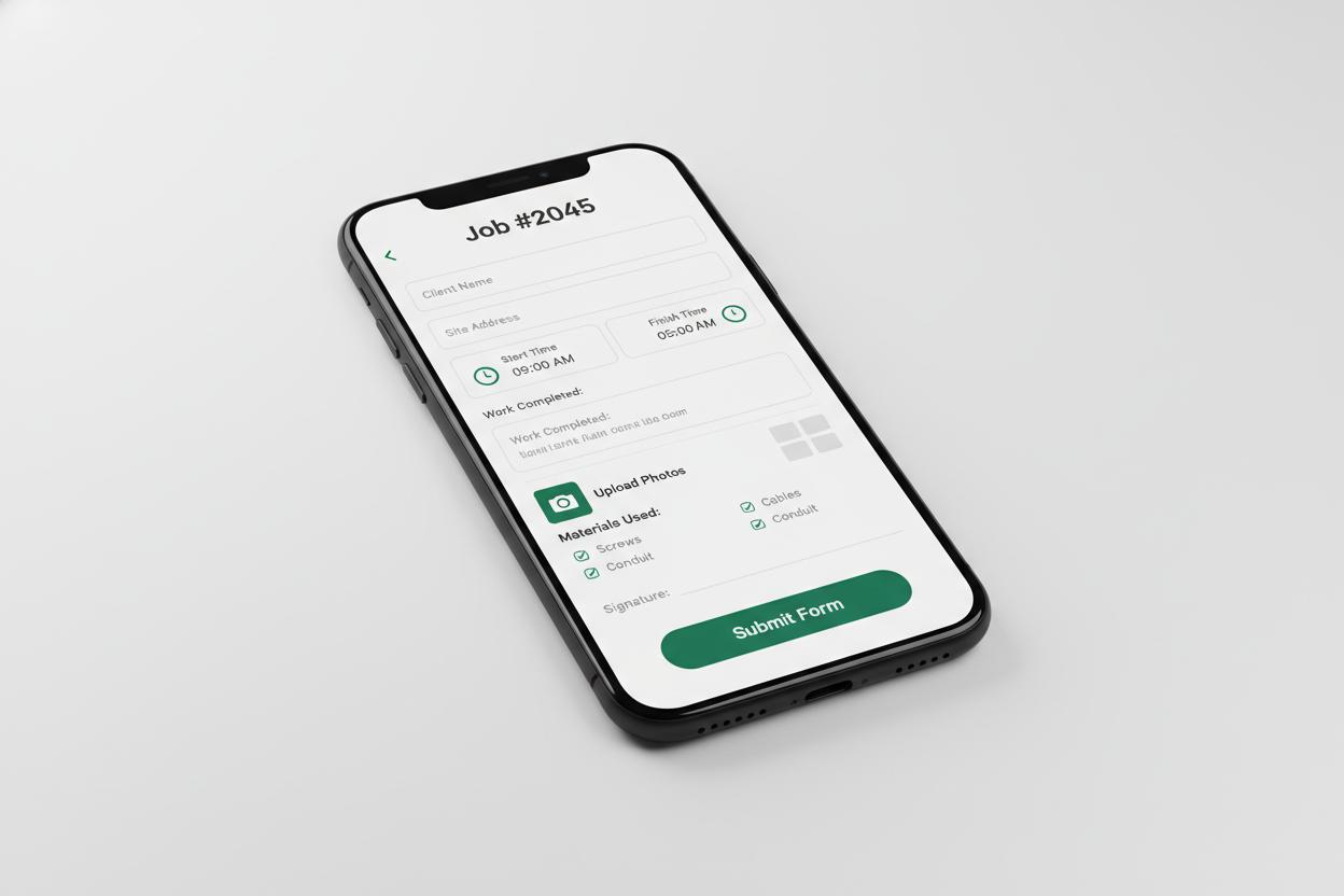 Illustrative field technology concept for Digital Job Forms